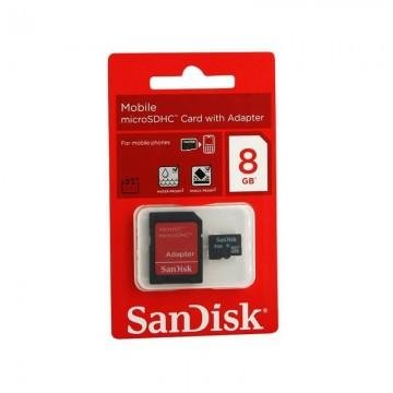Sandisk Carte Mémoire – 8GB – Avec Adaptateur Micro SD - Meilleur Prix Tunisie