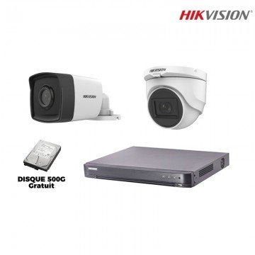 Kit 2 caméras de surveillance HIKVISION 2MP au meilleur Prix en Tunisie