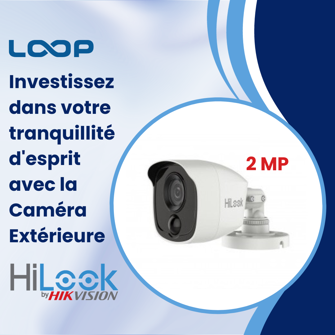 Hilook By Hikvision Camera – THC-B120- MPIRL 2Mp HD – Blanc – Garantie 1an - Meilleur Prix Tunisie