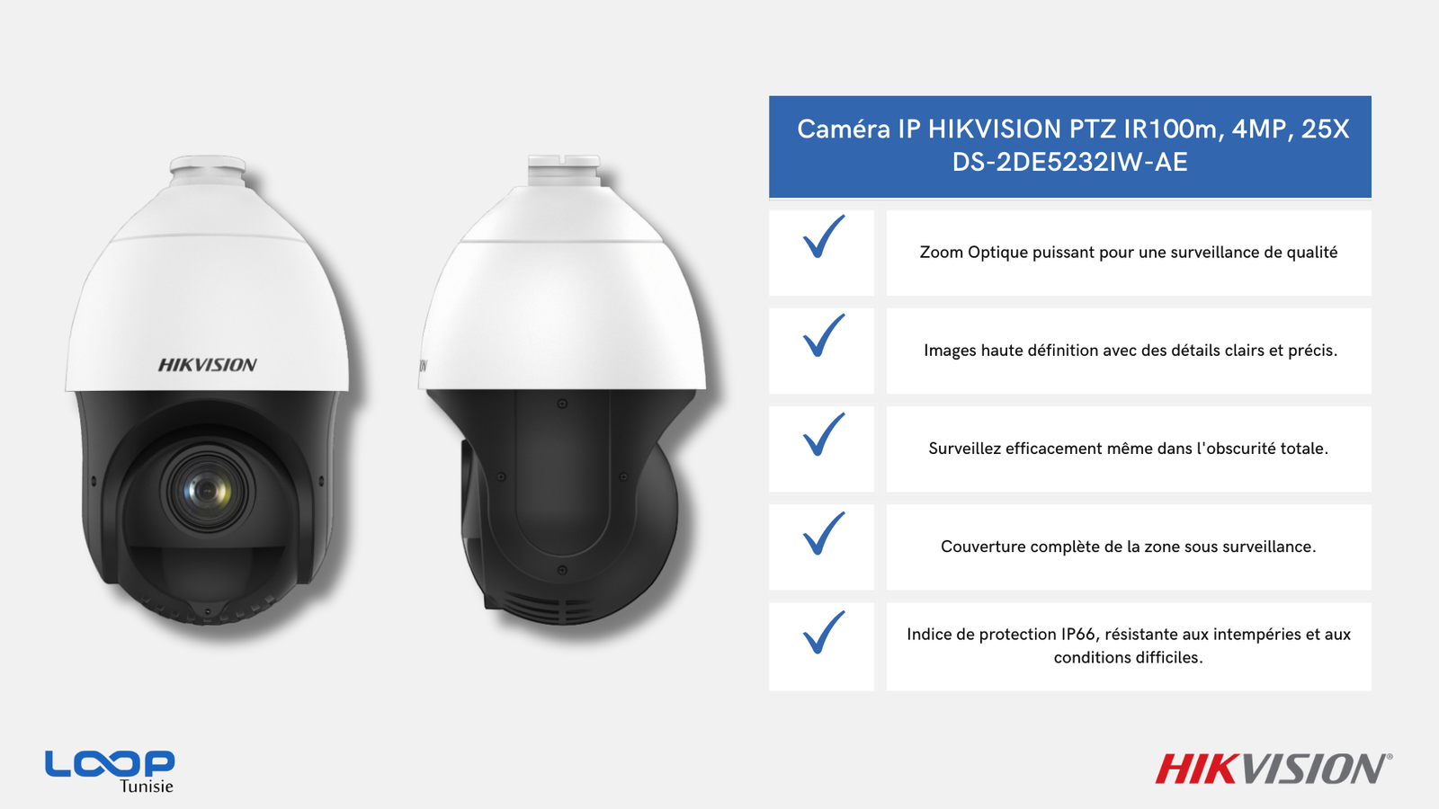 Caméra IP HIKVISION PTZ DS-2DE5232IW-AE