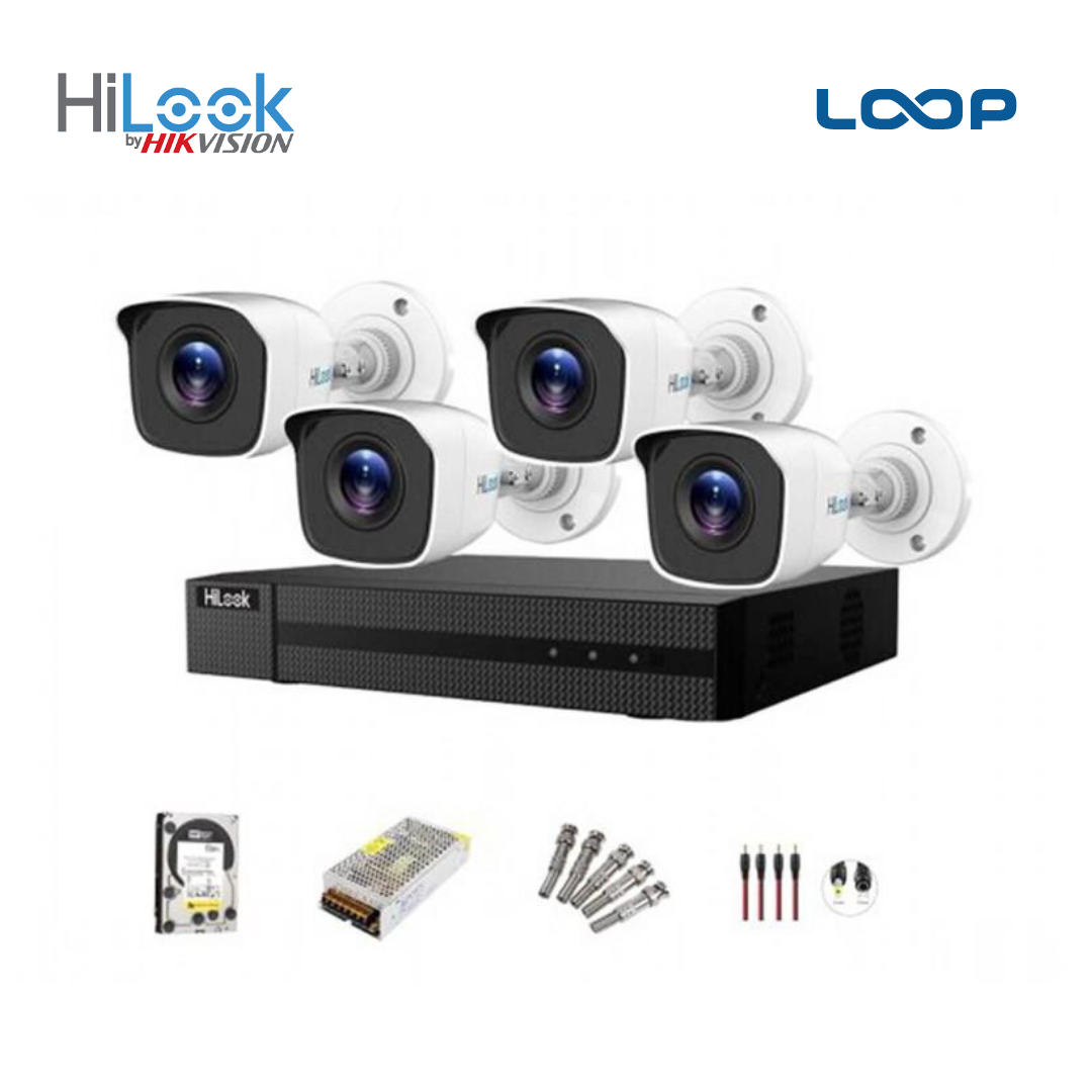 Pack – DVR 4CH + 4 Caméras Tube – Full HD – Garantie 1 an - Meilleur Prix Tunisie